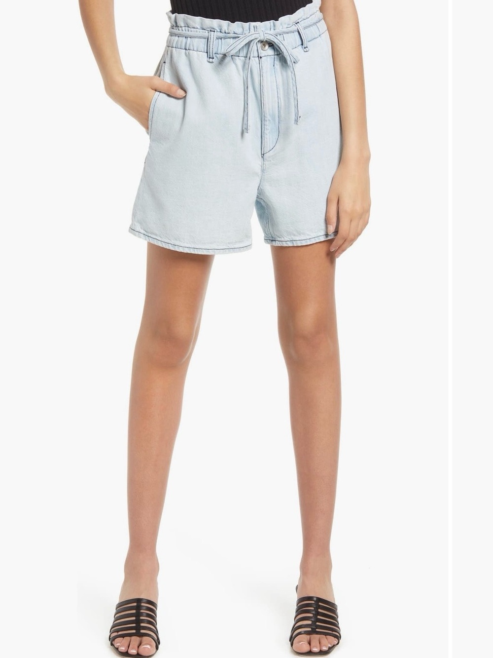 NWT rag & bone Cotton & Linen Denim Shorts Size 24 🦋🦋🦋
